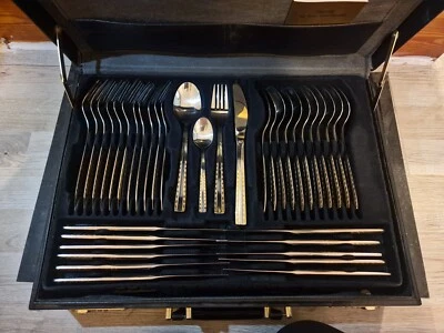 SBS Besteck Solingen 23 24 Karat hartvergoldet 70-teilig - Bild 1 von 4