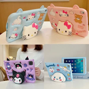 Shockproof Kitty Kuromi Silicone Case Cover For iPad 7/8/9/10th Air With Straps - Picture 1 of 33