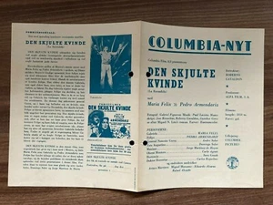 La escondida María Félix Pedro Armendáriz 1956 Danish Movie Press Release - Picture 1 of 2