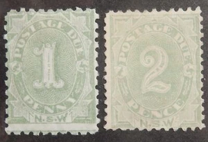 New South Wales Scott #J 2-3, Mint Original Gum (HR) - Picture 1 of 1