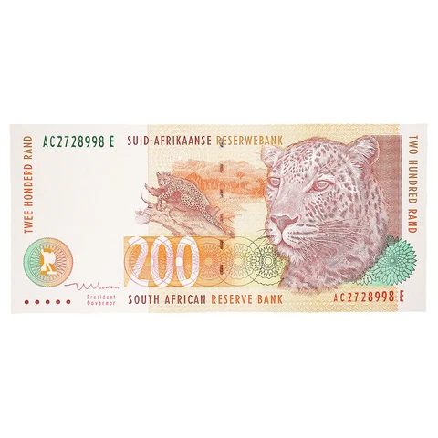 [#333091] Banknote, South Africa, 200 Rand, 1994, KM:127a, UNC Cover