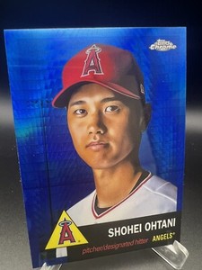 2022 Topps Chrome Platinum Anniversary Blue Prizm Parallel SHOHEI OHTANI #1