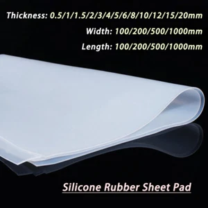 Silicone Rubber Sheet Pad Translucent High Temp Resistance Mat 0.5mm-20mm Thick - Picture 1 of 8