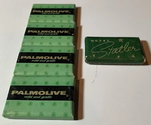 5 saponette vintage Motel Hotel mini viaggio ospiti - 4 Palmolive e 1 hotel Statler - Foto 1 di 17