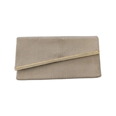 GLOMESH!!! Vintage 1970s ‘Glomesh’ cream mesh clutch  - Image 1 of 4
