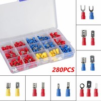 280PCS Assorted Crimp Spade Terminal Insulated Electrical Wire Connector Kit Set
