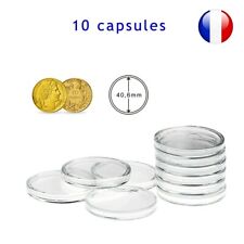 10 Capsules pour monnaie 40,6 mm intérieur - Protection pièce de monnaie