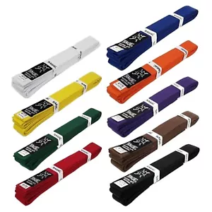Yamasaki Deluxe Coloured Martial Arts Belt - Kids & Adult Sizes - Morgan Sports - Foto 1 di 47