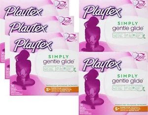 5 Pack Playtex Simply Gentle Glide Unscented Tampons Super Absorbency 36 Count - Picture 1 of 5