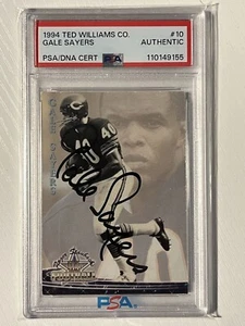 Gale Sayers In Person IP Signed 1994 Ted Williams Card PSA/DNA Certified - Picture 1 of 2