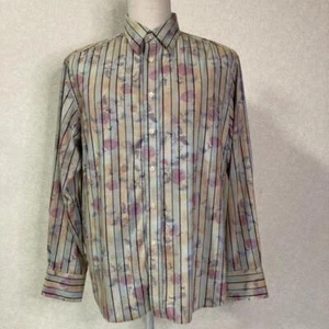 Robert Graham Long Sleeve Design Shirt Stripe Flower XL - Picture 1 of 7