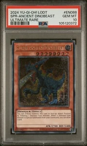 2024 Yu-Gi-Oh Super-Ancient Dinobeast LODT-EN088 Ultimate Rare PSA 10 Gem Mint - Picture 1 of 2