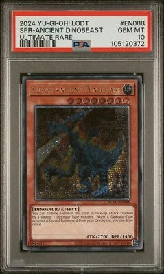 2024 Yu-Gi-Oh Super-Ancient Dinobeast LODT-EN088 Ultimate Rare PSA 10 Gem Mint - Image 1 of 2