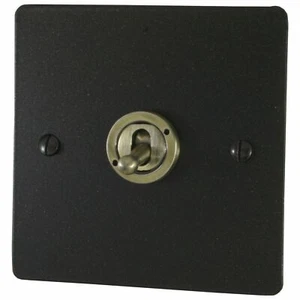 Interruptor de luz de palanca de 2 vías G&H FG381-AB placa plana grafito 1 marcha - Imagen 1 de 1