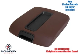 2014-2019 Chevy Silverado High Country -Leather Center Console Lid Cover, Brown - Picture 1 of 14