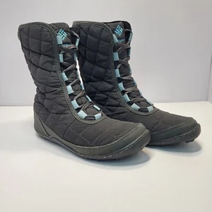 Columbia Womens Gray Boots 8 Winter Snow 200 Grams Quilted Waterproof Thermal C - Picture 1 of 15