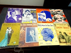 Vintage Lot Sammlerstücke SHeet Music - Showboot - südlich der Grenze & mehr 8 Teile - Bild 1 von 3