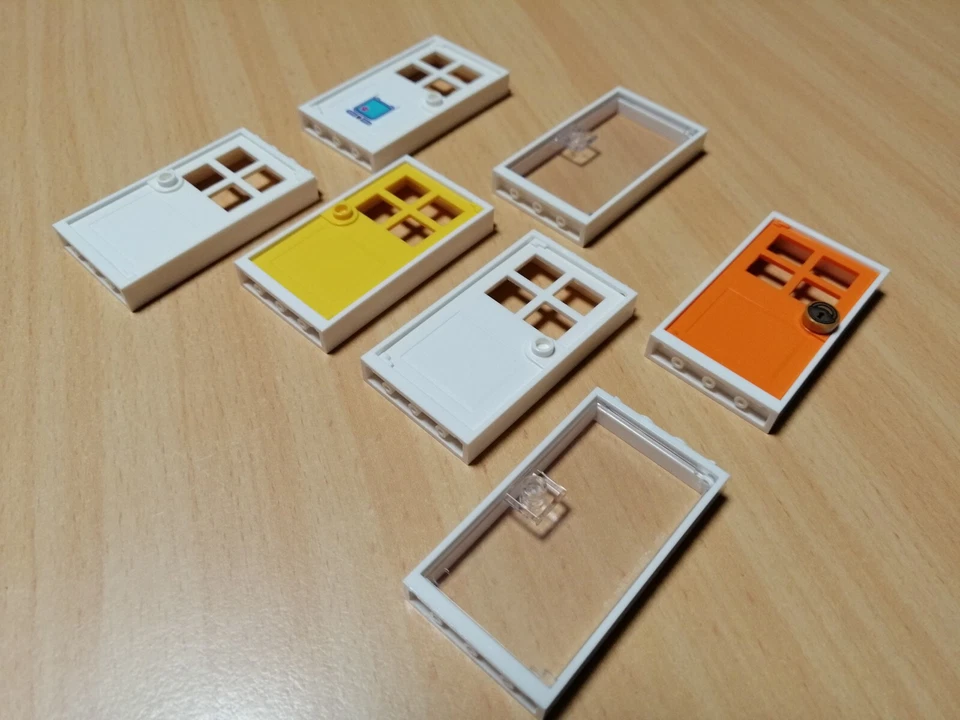 LEGO Sortiment Türen weiß und farbig / Creator LEGO FRIENDS - Bild 1 von 4