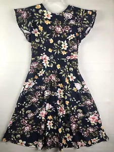 HELYO Women's Semi-Formal Ruffle Sleeves V-Back Work Fit and Flare Cocktail/wedd - Picture 1 of 12
