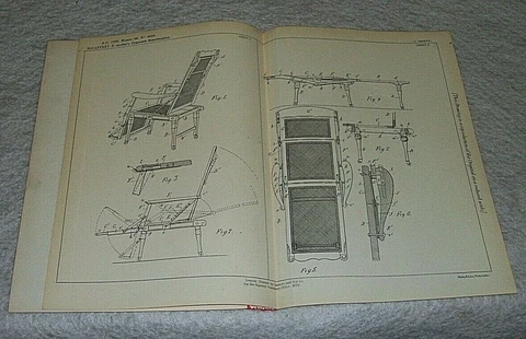IMPROVEMENTS IN CONVERTIBLE CHAIRS PATENT McCAFFREY DETROIT MICHIGAN USA 1896 Cover