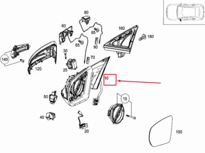 NEW MERCEDES-BENZ E W213 FRONT LEFT SIDE WING MIRROR A2138107301 NO DUTY TO 🇺🇸 - Изображение 1 из 4