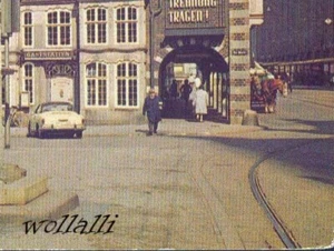 Rarität PKW VW Karman Ghia VW Bus Simca Opel Rekord Bremen 60er Rats-Apotheke - Bild 1 von 4