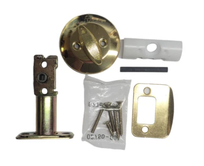 Kwikset #663 3 CP Brass Single Deadbolt One Sided Thumb Turn Only - Image 1 of 2