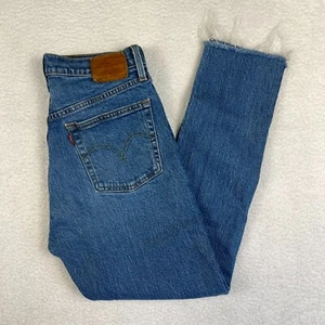 Levis 501 S Jeans Damen 27x30 Premium Big E Button Fly Straight Leg 90s Skinny - Bild 1 von 16