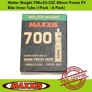 Maxxis Welter Gewicht 700x23-32C 80 mm Presta FV Fahrrad Innenrohr (1er-Pack - 6er-Pack) - Bild 1 von 8