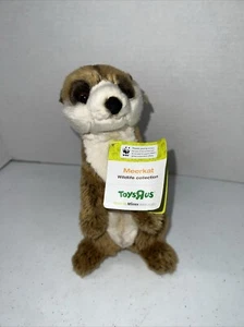 Juguete de peluche Toys R Us WWF suricata 8" marrón tostado crema de pie nuevo con etiquetas - Imagen 1 de 7
