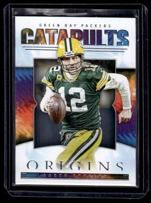 2022 Panini Origins Catapults Aaron Rodgers Green Bay Packers #CAT-15 - Image 1 of 2
