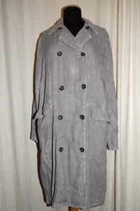 MNG Mango Casual leichter Leinenmantel Sommermantel Mantel grau L  - Picture 1 of 4