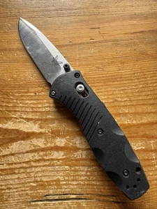 Benchmade 585 Mini Barrage Folding Knife 154cm Plain Edge Blade - Picture 1 of 14