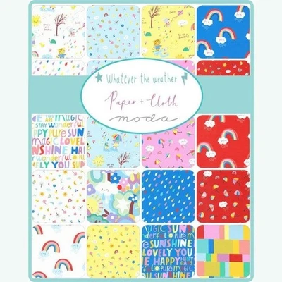 Moda Fabrics - WHATEVER THE WEATHER DESSERT ROLL - 100% cotton - Image 1 of 2