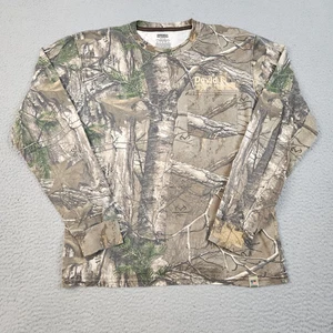 Realtree Camo Shirt Medium Hardwoods Hunting Long Sleeve Pocket Crewneck Promo - Picture 1 of 10