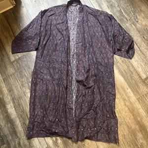 Vintage Christian Dior Monsieur Herren Morgenmantel 100% Seide Paisley - Bild 1 von 8