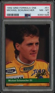 Michael Schumacher 1992 Grid Formula 1 Rookie Card #51 PSA 8 - Picture 1 of 4