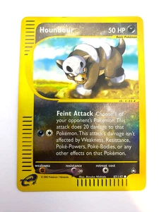 Pokémon Card - Reverse-Holo Houndour 87/147 Aquapolis *MP* e-Card Common - Picture 1 of 9