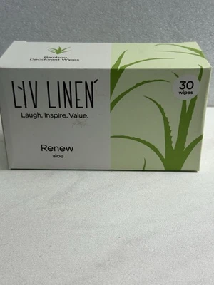 Liv Linen Bamboo Deodorant Aloe Vera Wipes 30 Count - New! Great Price! - Image 1 of 4
