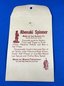 C.1955 ABENAKI SPINNER Envelope "Made by Maine Fishermen" South Berwick, ME - Picture 1 of 4