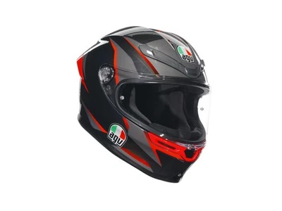 AGV K6S Motorrad Integralhelm E2206 SLASHCUT BLACK/GREY/RED