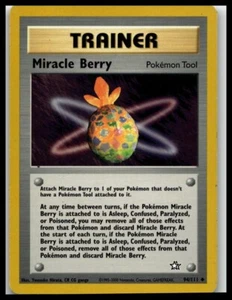 Miracle Berry 94/111 Pokemon Card Neo Genesis Uncommon Trainer Lightly Played PU - Picture 1 of 2