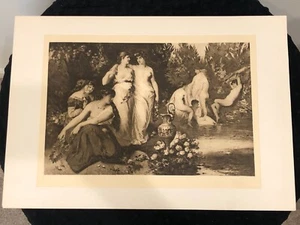 St. John's Bath by Wilhelm Kray, c. Late 1800s Gravure Print - Picture 1 of 10