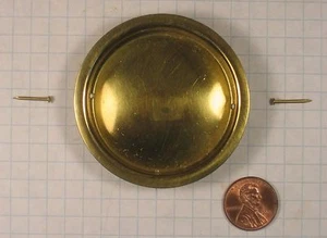 MHC #262-145 FLUSH SLIDING DOOR PULL, SOLID BRASS, 2" BORE, BRIGHT FINISH - Picture 1 of 3