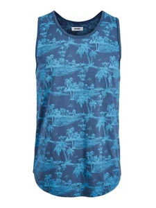 Univibe Men's Casual Shirt Tropical Tank Blue Size Small B4HP - Picture 1 of 1