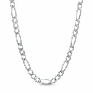 22" 925 Solid Sterling Silver Italian Figaro Chain Necklace - Picture 1 of 1