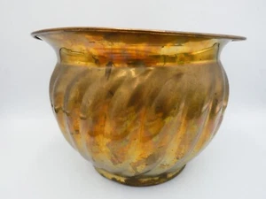 VINTAGE BRASS JARDINEER PLANTER POT URN MADE IN INDIA - Picture 1 of 5