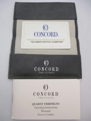 Open CONCORD 3 Year Watch Warranty Card Operating Instructions Manual and Wallet - Image 1 of 4