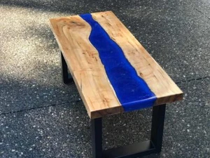 36" x 20" Epoxy Resin Corner / Counter Table Top Handmade Furniture Decor - Picture 1 of 14