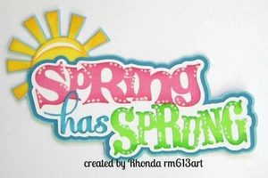Spring boy girl sun paper piecing title premade scrapbook page 3d die cut Rhonda - Picture 1 of 1